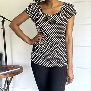 Black and white blouse